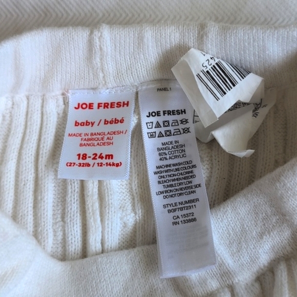 joe fresh ivory cable knit sweater leggings 18-24 months baby toddler girls - Picture 5 of 7